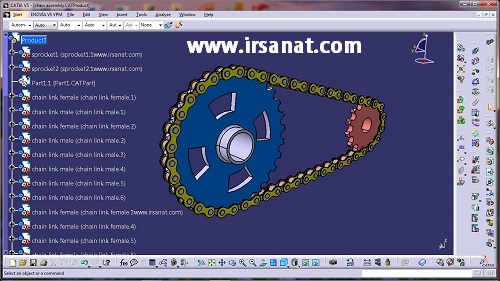 طراحی چرخ زنجیردرنرم افزار کتیا ( Chin Sprocket in catia )