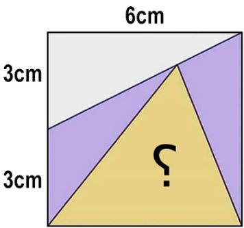 جدیدترین معمای ریاضی, مساحت مثلث مجهول